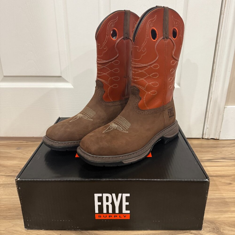 Frye Men's 10" Safety Crafted Wellington Western Work Boots - Steel Toe | Sale